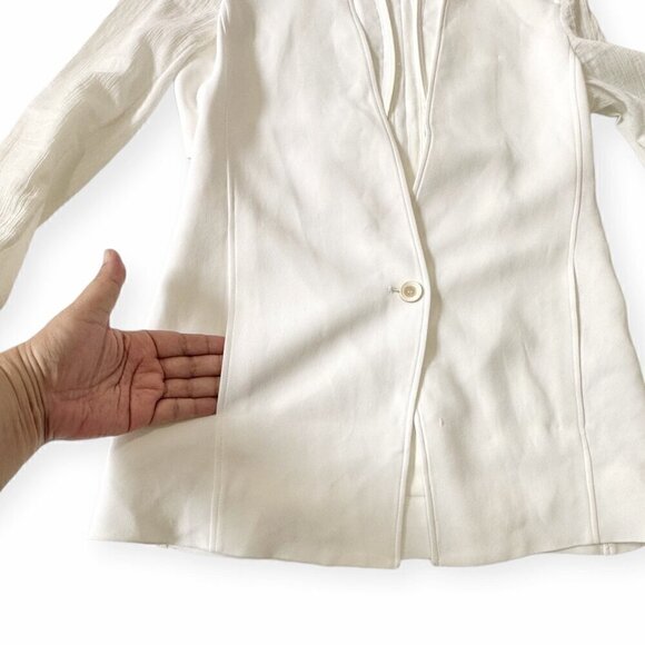 Helmut Lang Torsion‎ White Cutout Blazer, Size 4 - Picture 14 of 16